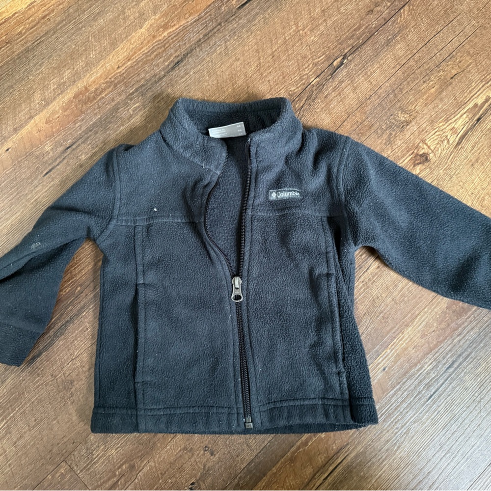 Kids Black Columbia Fleece Jacket